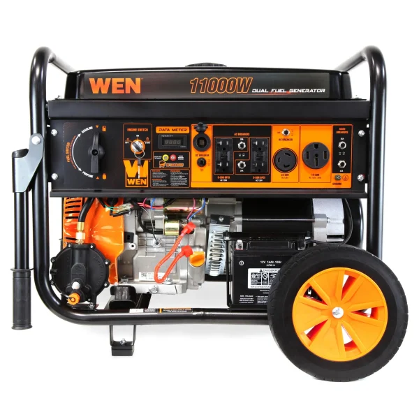 WEN 11000-Watt 120-Volt/240-Volt Dual Fuel Transfer-Switch Ready Electric Start Portable Generator with Wheel Kit and CO Shutdown Sensor - Image 4