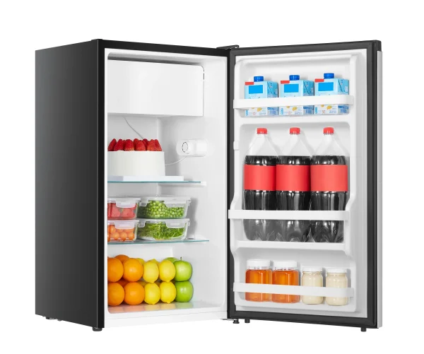 Hisense 4.4 Cu ft. Single Door Mini Fridge with Chiller, Silver 18.7 Width - Image 6