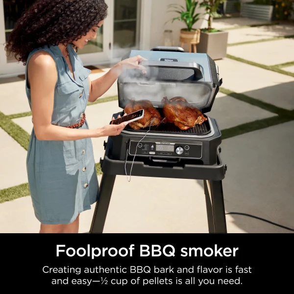 Ninja Woodfire ProConnect XL Outdoor 7-in-1 Grill & Smoker, App Enabled, Outdoor Air Fryer, Woodfire Technology, OG900 - Image 4