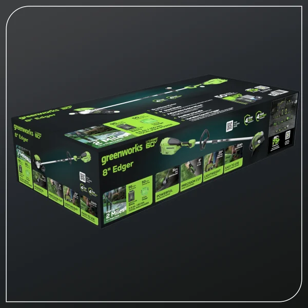 Greenworks 60V 8 Edger with 2.5 Ah Battery & Charger 2703302 - Image 3