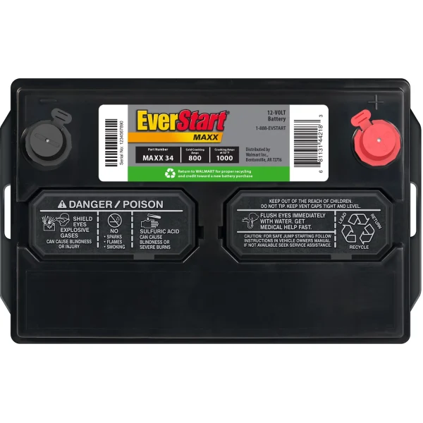 EverStart Maxx Lead Acid Automotive Battery, Group Size 34 12 Volt, 800 CCA - Image 7