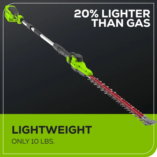 Greenworks 60V 20 Pole Hedge Trimmer with 2.0 Ah Battery & 3 Amp Charger 2307502 - Image 7