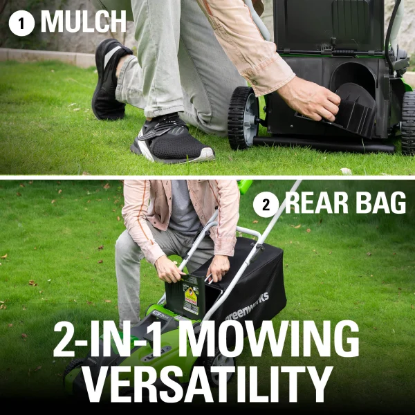 Greenworks 40V 16 Battery Powered Push Lawn Mower with 4.0 Ah Battery 25322 - Image 6