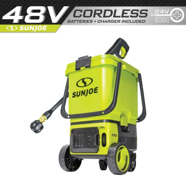 Sun Joe 48-Volt Cordless Portable Pressure Washer Kit, 2 x 4.0-Ah Batteries and Charger - Image 5