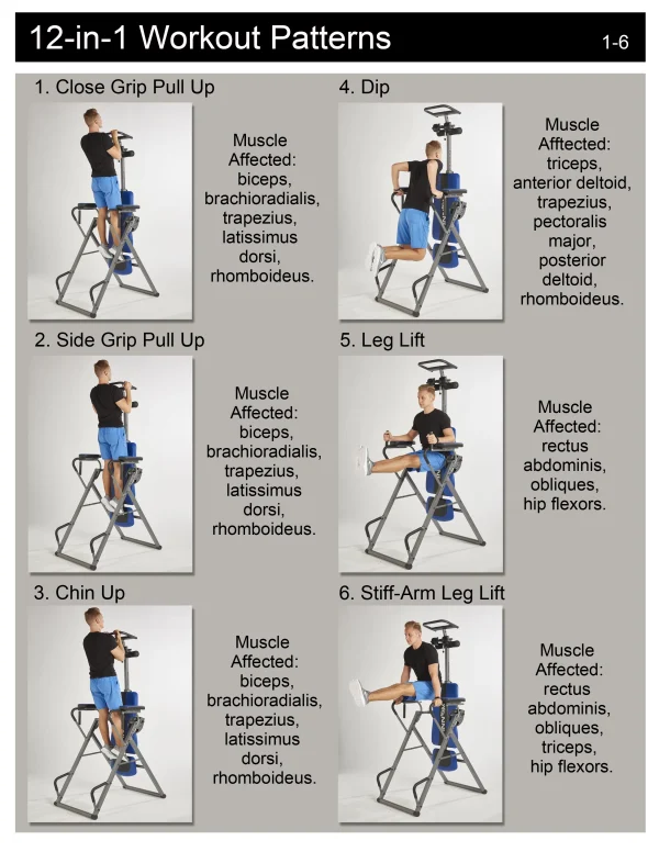 Innova ITP1000 12-in-1 Inversion Table with Power Tower Workout Station - Image 5