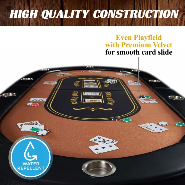 Barrington 10-Player Poker Table, No Assembly Required - Image 4