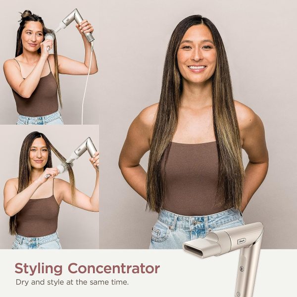 Open Box Shark - FlexStyle Air Styling & Drying System, Powerful Hair Blow Dryer and Multi-Styler for Straight and Wavy Hair - Stone HD430 - Image 8