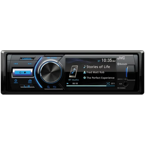 JVC KD-X560BT - Single-DIN In-Dash Powersports/Marine AM/FM/CD Receiver with Bluetooth - Image 2