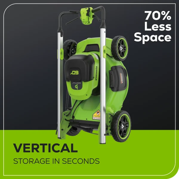 Greenworks 60V 21" Self-Propelled Lawn Mower with (2) 5.0 Ah Batteries & Rapid Charger 2546202 - Image 8