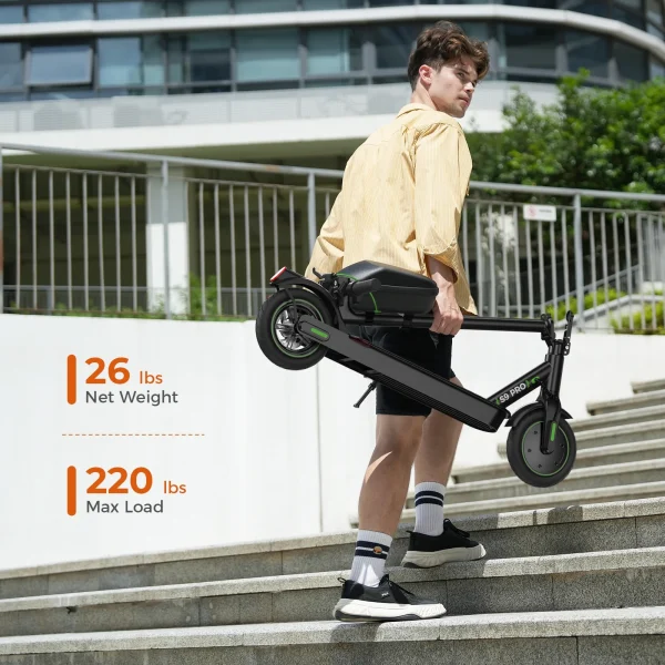 iSinwheel S9Pro Electric Scooter, 18.6 MPH, Up To 21 Miles Long Range, 350W Motor E Scooter, App Control, 8.5-inch Inflatable Tires, 7.5Ah Battery Electric Scooter Adult - Image 9