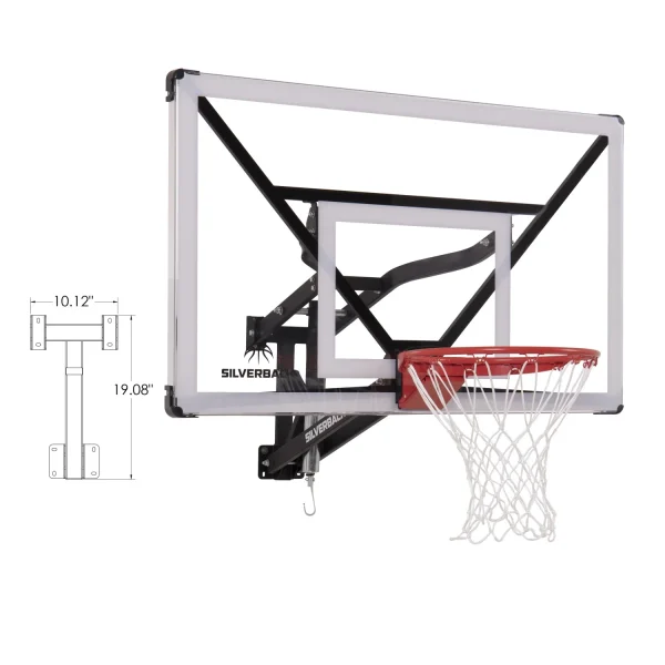 Silverback SBX 54 Wall Mounted Adjustable-Height Basketball Hoop with Quick Play Design - Image 2