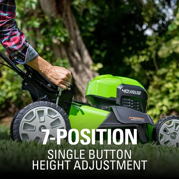 Greenworks 40V 21 Brushless (Smart Pace) Self-Propelled Lawn Mower, 2 x 4Ah USB (Power Bank) Batteries and Charger Included MO 21 Mower (2 x 4.0Ah) - Image 9