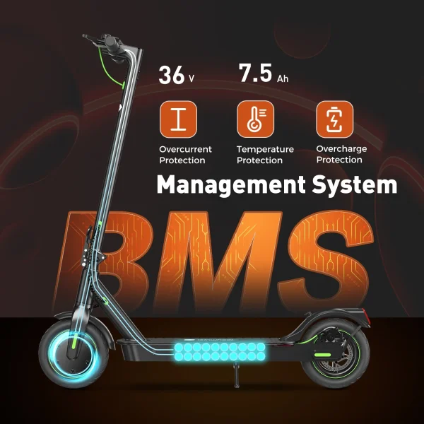 iSinwheel S9Pro Electric Scooter, 18.6 MPH, Up To 21 Miles Long Range, 350W Motor E Scooter, App Control, 8.5-inch Inflatable Tires, 7.5Ah Battery Electric Scooter Adult - Image 3