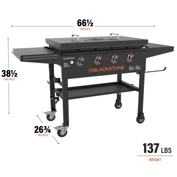 Blackstone Original 4-Burner 36 Propane Omnivore Griddle with Hard Cover - Image 4