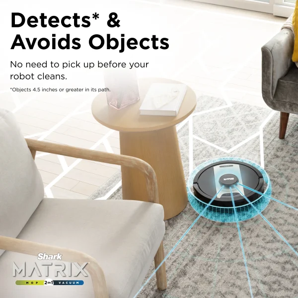 Shark Matrix 2-in-1 Robot Vacuum & Mop with No Spots Missed on Carpets & Hard Floors, Precision Home Mapping,WIFI, RV2400WD - Image 8
