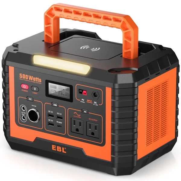 EBL 500W Power Station Portable Solar Generator Charger Lithium Battery Backup for Outdoor Camping Home Emergency - Image 6