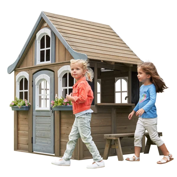 KidKraft Forestview II Wooden Outdoor Playhouse with Kitchen