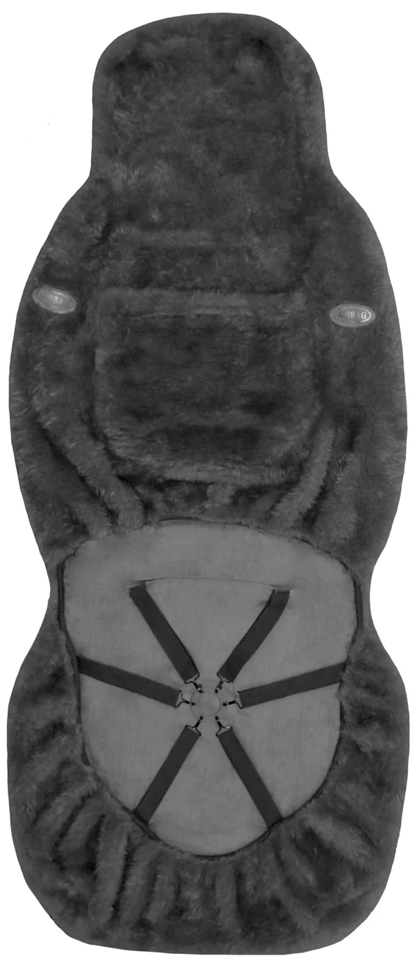 Eurow Sheepskin Seat Cover New XL Design Premium Pelt - Gray - Image 4