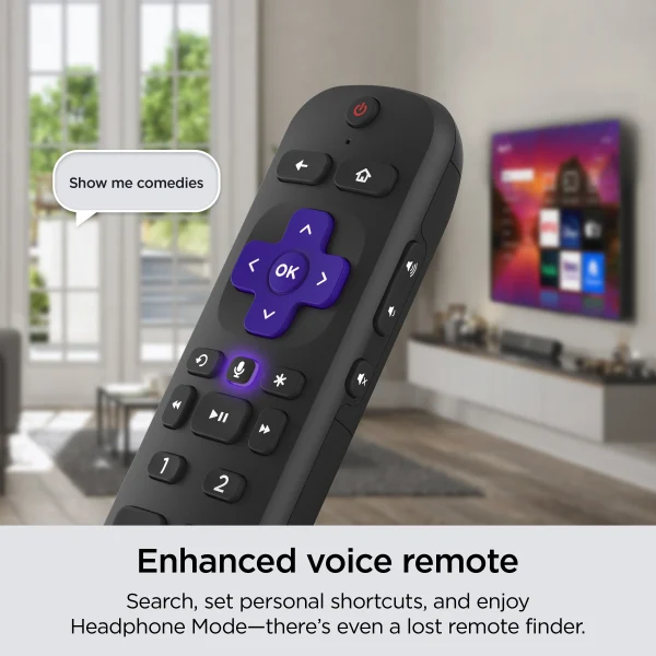 Roku 43 Select Series 4K HDR Smart RokuTV with Enhanced Voice Remote, Brilliant 4K Picture, Automatic Brightness, and Seamless Streaming - Image 5
