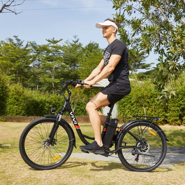 Vivi Electric Bike, 26 Electric Bicycle for Adults, 500W City Cruiser Ebike with 48V Removable Battery, 7 Speed Commuter Bike 20MPH & 50 Mile Range Adult Electric Bikes with Cruise Control - Image 2
