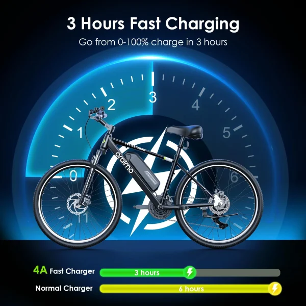 Oraimo Electric Bike for Adults,350W BAFANG Motor(Peak 500W), 4A 3H Fast Charge, UL Certified 468Wh Li-ion Battery, 26 Mountain Ebike Shimano 21 Speed, Air Saddle Adult Electric Bicycle - Image 7