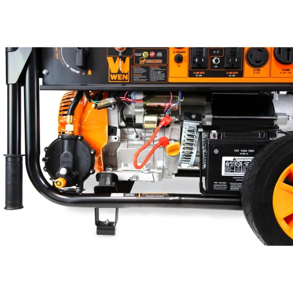 WEN 11000-Watt 120-Volt/240-Volt Dual Fuel Transfer-Switch Ready Electric Start Portable Generator with Wheel Kit and CO Shutdown Sensor - Image 8