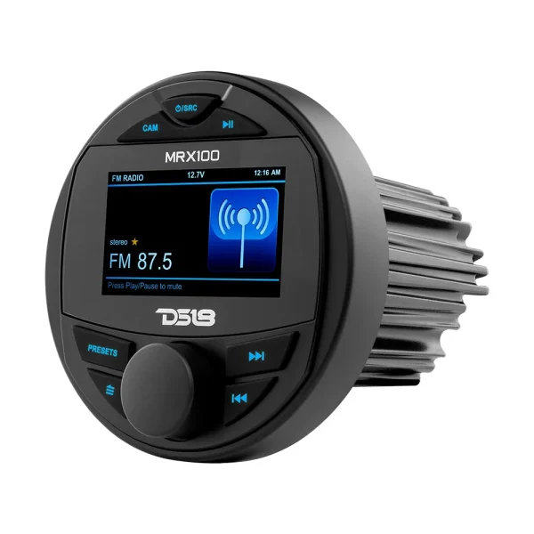DS18 MRX100 Marine Head Unit Video TFT LCD Screen, Bluetooth, 2 Zones, 4 Volts Output, BT, 4x50 Watts MAX - Image 3