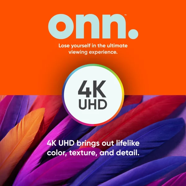 onn. 55" Class 4K UHD (2160P) LED Roku Smart Television HDR (100012586) - Image 3