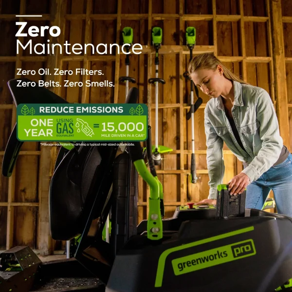 Greenworks 60V 42" Electric CrossoverZ Zero Turn Mower with (4) 8 Ah Batteries and (2) Dual Port Turbo Chargers - Image 5