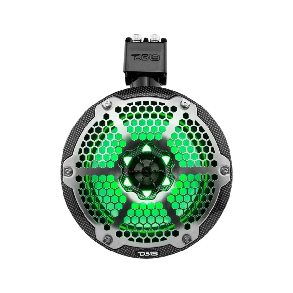 DS18 8 Marine Tower Speakers with RGB LED Lights 370W Carbon Fiber CF-X8TP - Image 4