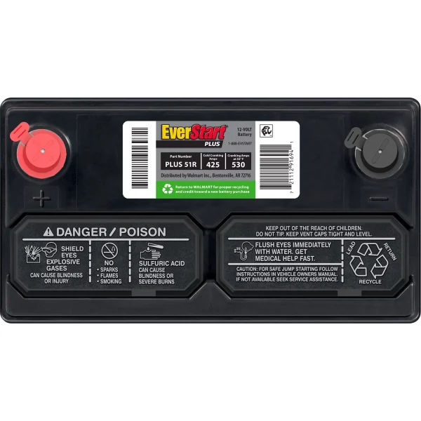 EverStart Plus Lead Acid Automotive Battery, Group Size 51R 12 Volt, 425 CCA - Image 6