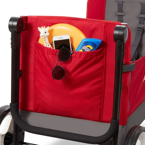 Radio Flyer Convertible Stroll N Wagon with Pull & Push Handle, Red/Black - Image 10