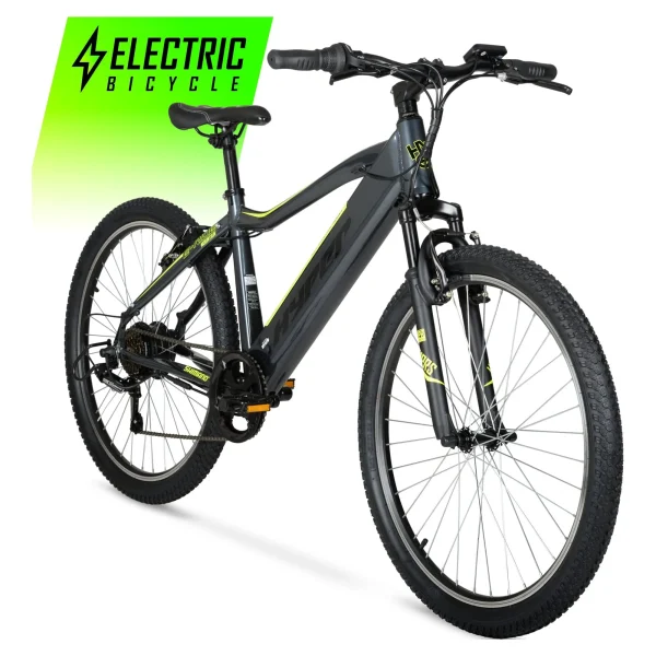 Hyper Bicycles 26 36V Electric Mountain Bike for Adults, Pedal-Assist, 250W E-Bike Motor, Black - Image 2