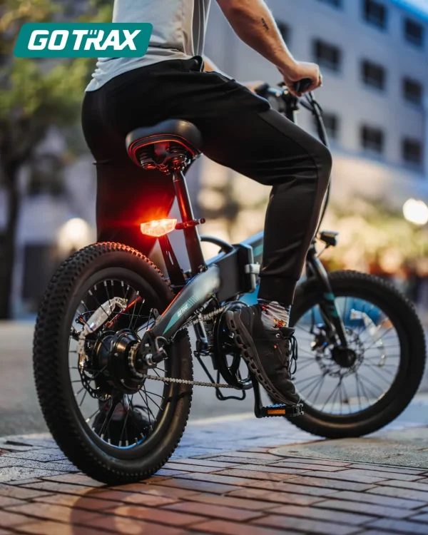 Gotrax R1 20 Folding Electric Bike with 40 Miles Range by 48V Battery, 20Mph Power by 350W, Weighs Only 45lbs, LCD Display & 5 Pedal-Assist Levels, Suitable for Leisure Riding&Commuting White - Image 2