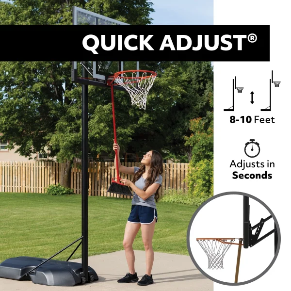 Lifetime Adjustable Inground Basketball Hoop, 44 inch Polycarbonate (1008) - Image 5