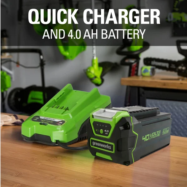 Greenworks 40V 16 Battery Powered Push Lawn Mower with 4.0 Ah Battery 25322 - Image 12