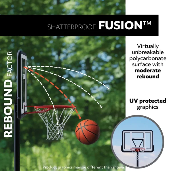 Lifetime Adjustable Inground Basketball Hoop, 44 inch Polycarbonate (1008) - Image 3