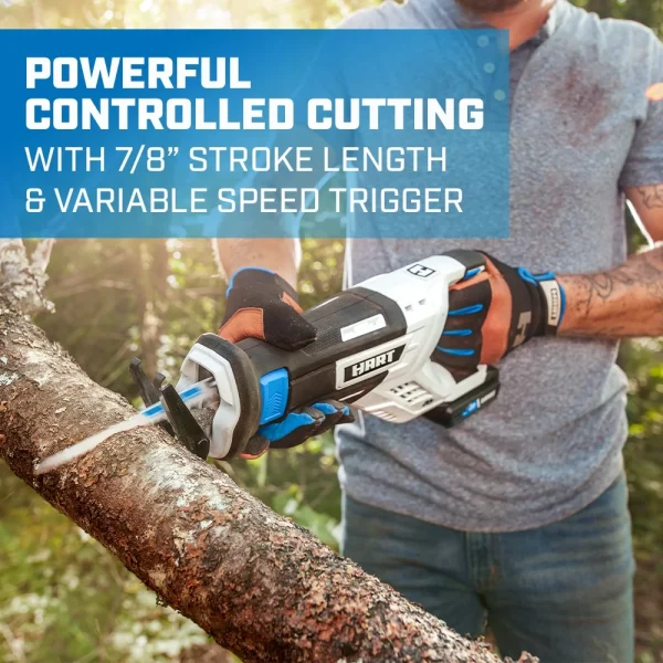 HART 20-Volt Cordless 6-Tool Combo Kit (1) 4.0Ah (1) 1.5Ah Lithium-Ion Batteries - Image 7