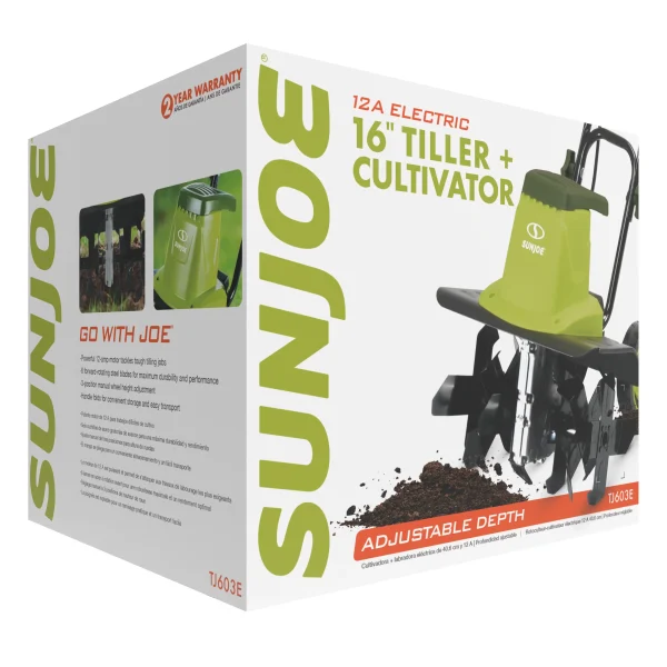 Sun Joe Electric 16-inch Garden Tiller + Cultivator, 12-Amp, 3-Position - Image 11