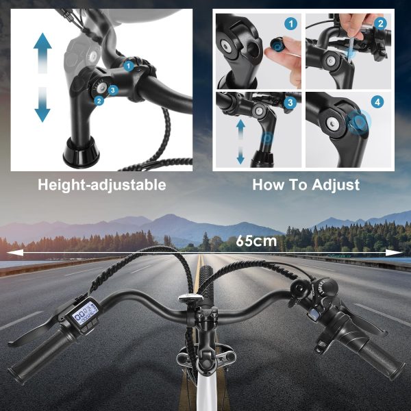 ANCHEER Electric Bike for Adults, 48V 500Wh EBike, UP to 60 Miles, Removable Battery, 3H Fast-Charge, 26 Commuter Electric Bicycles, 7-Speed, LCD Digital Display, Suspension Fork, Cruise Control - Image 3