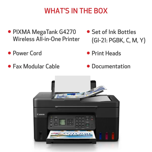 PIXMA G4270 -Wireless MegaTank All-in-One Printer - Image 9