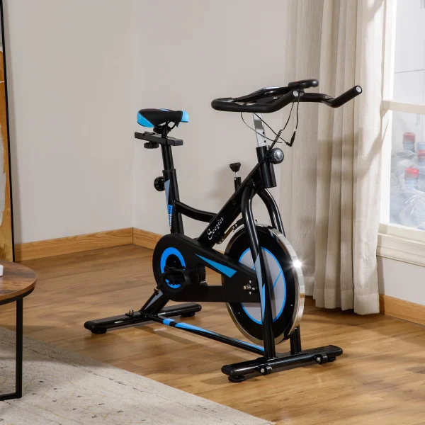 Soozier Exercise Bike, Stationary Bike for Home, Indoor Cycling Bike, Adjustable Workout Bike with Comfortable Seat Cushion and LCD Monitor - Image 2