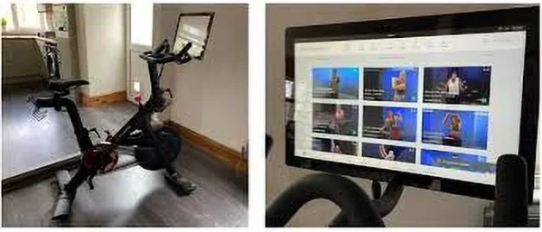 Indoor Stationary Exercise Bike with Immersive 22 HD Touchscreen (Black) - Image 4