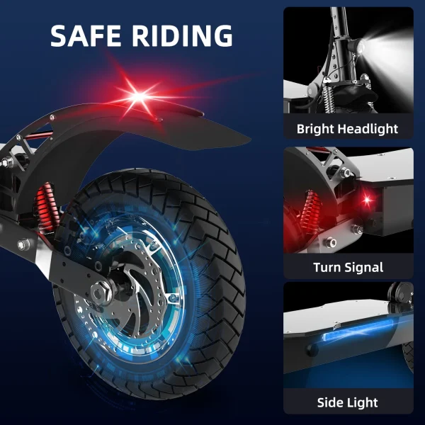 AJOOSOS X750 Electric Scooter, 1300W Powerful Motor, 35 mph Max Speed, 40 Miles Long Range, Foldable Electric Scooter Adults - Image 7