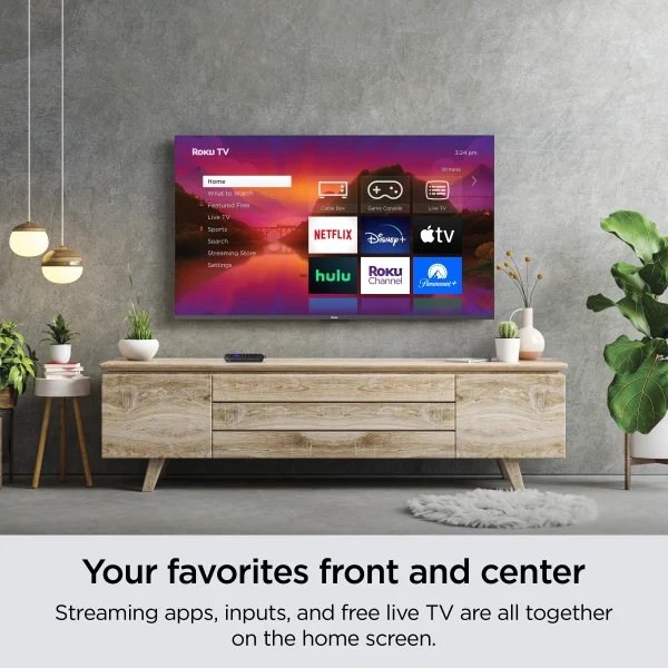 Roku 43 Select Series 4K HDR Smart RokuTV with Enhanced Voice Remote, Brilliant 4K Picture, Automatic Brightness, and Seamless Streaming - Image 3