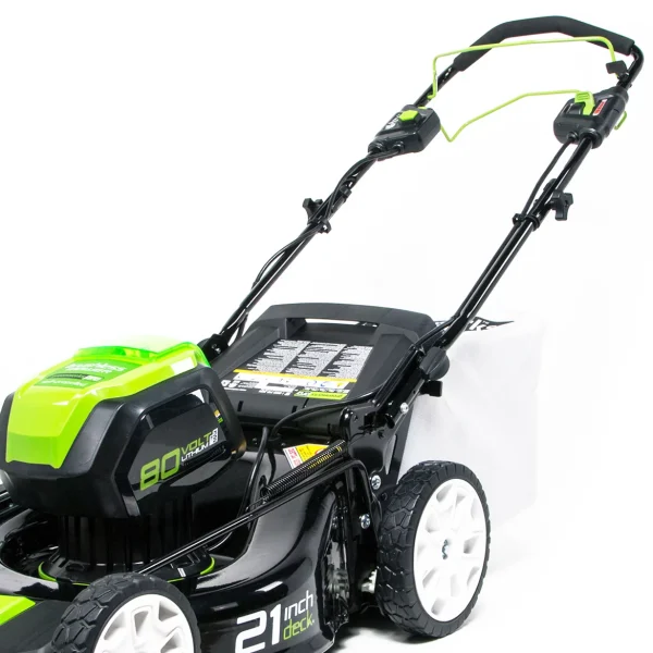 Greenworks 21 80 Volt Battery Powered Self-Propelled Walk-Behind Mower - Image 3