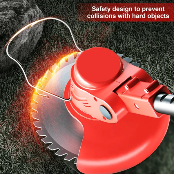 Heavy Duty Cordless Electric Weed Eater/String Trimmer Kit with 2 Batteries + Wheels - Image 3