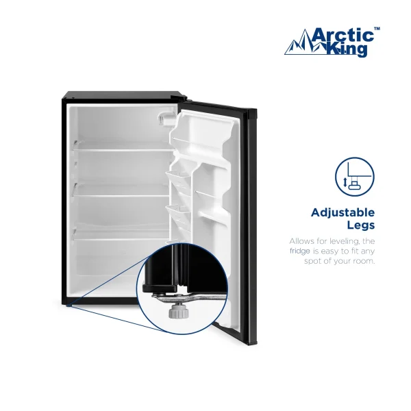 Arctic King 4.4 Cu ft One-Door No Freezer Mini Fridge, Black Stainless Steel Look E-Star, ARM44A5ASL - Image 9