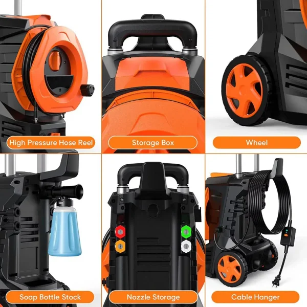 3380 PSI High Powered Electric Pressure Washer 2 GPM Power Washer - Image 3