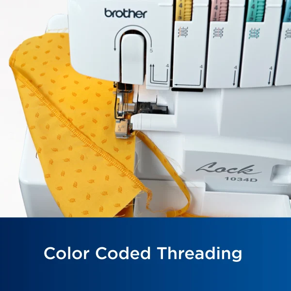 Brother 1034D 3 or 4 Thread Serger with Easy Lay-in Threading, White - Image 4